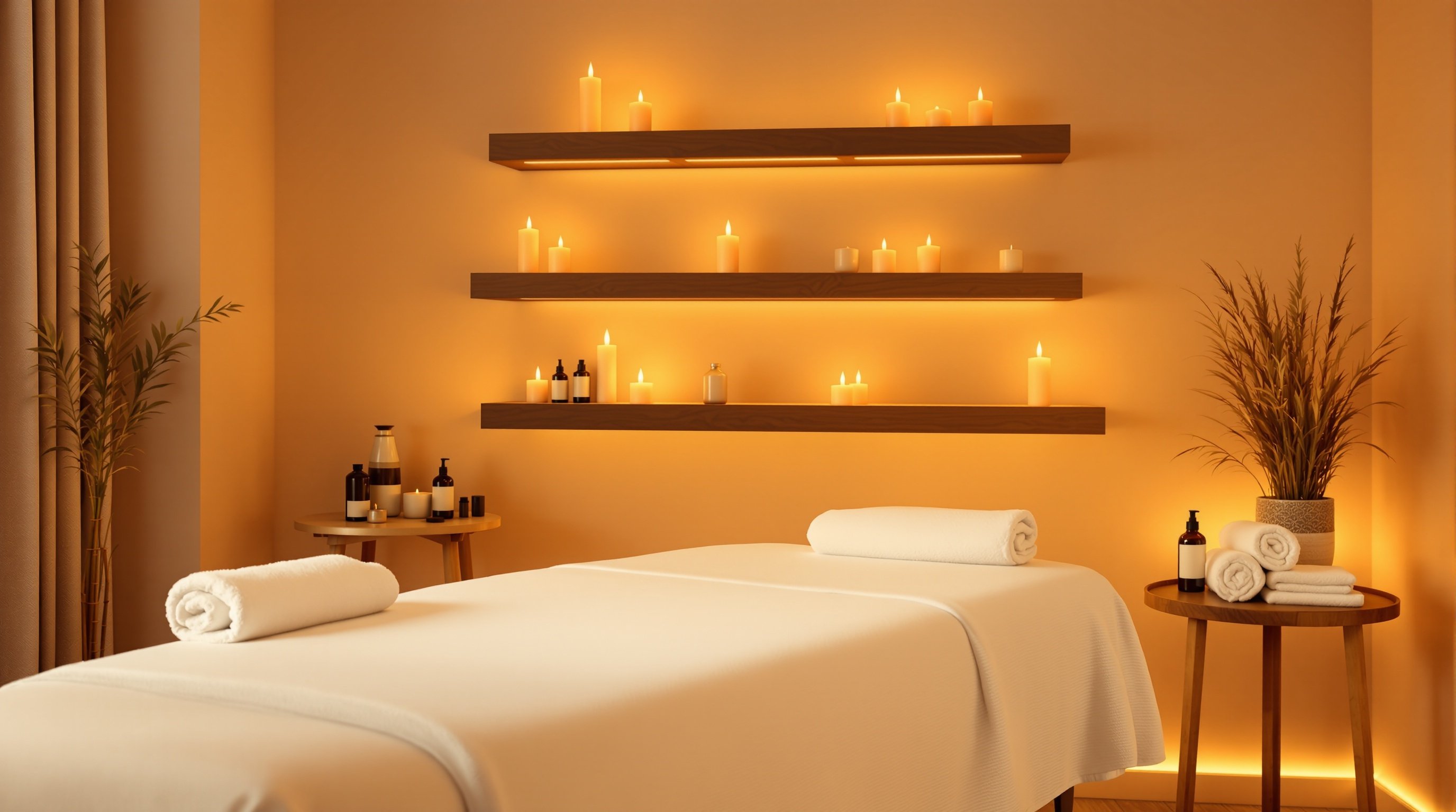 Warm, inviting massage therapy setting in a Calgary home